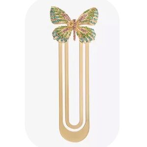 Jeweled Gold Butterfly Bookmark